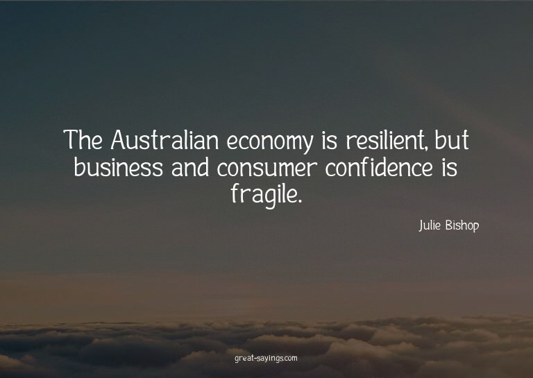 The Australian economy is resilient, but business and c