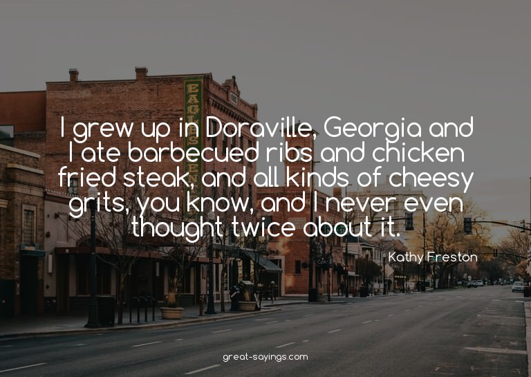 I grew up in Doraville, Georgia and I ate barbecued rib