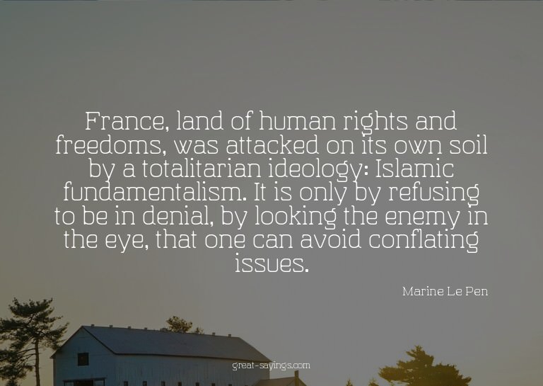 France, land of human rights and freedoms, was attacked