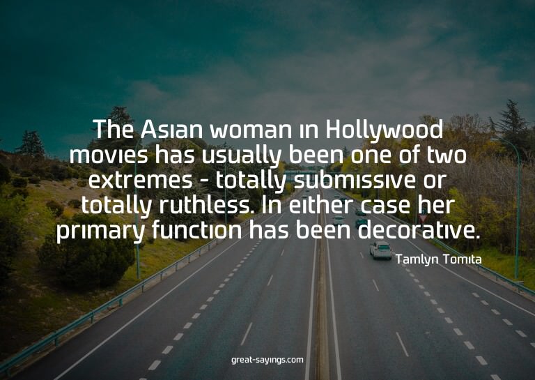 The Asian woman in Hollywood movies has usually been on