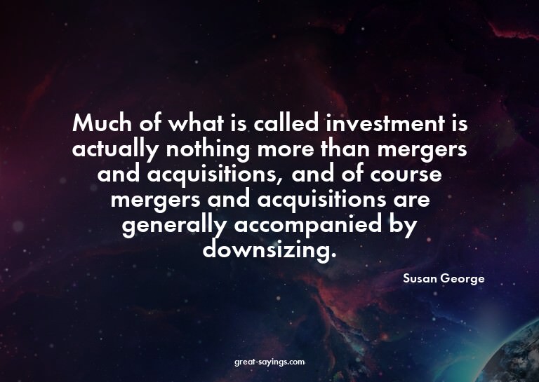 Much of what is called investment is actually nothing m