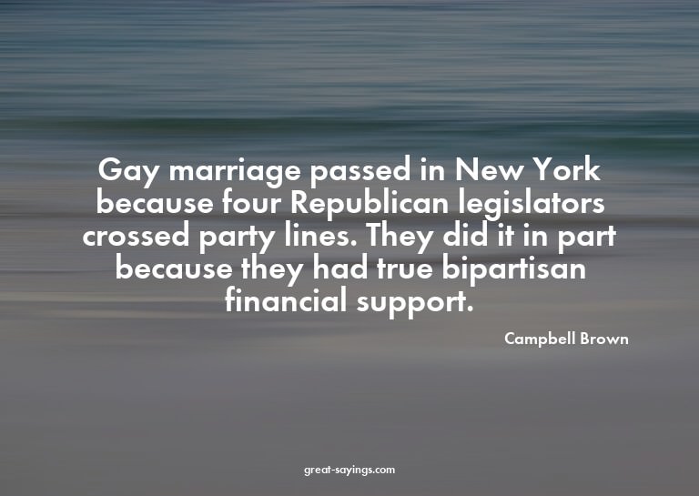 Gay marriage passed in New York because four Republican