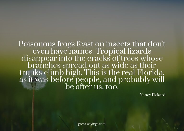 Poisonous frogs feast on insects that don't even have n