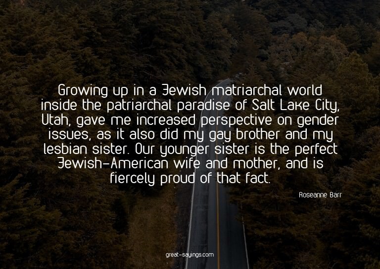 Growing up in a Jewish matriarchal world inside the pat