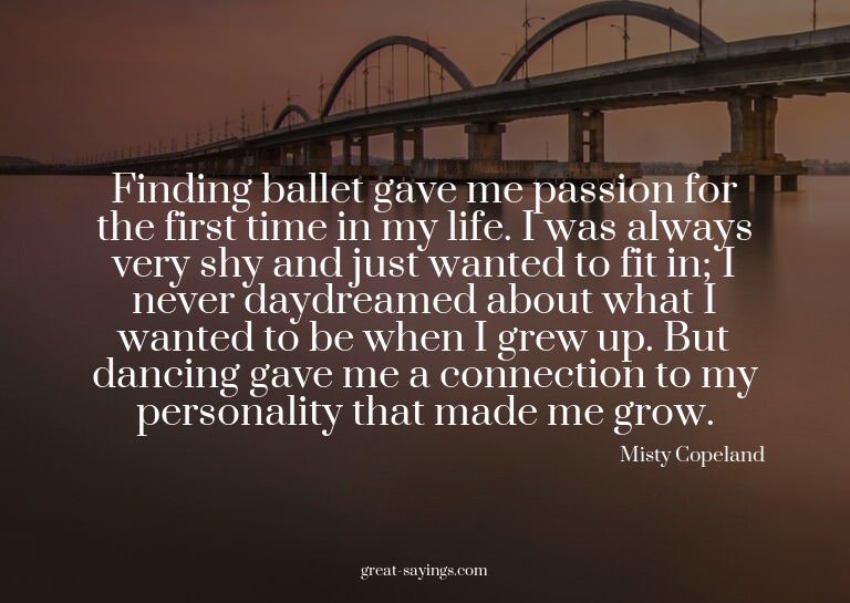 Finding ballet gave me passion for the first time in my