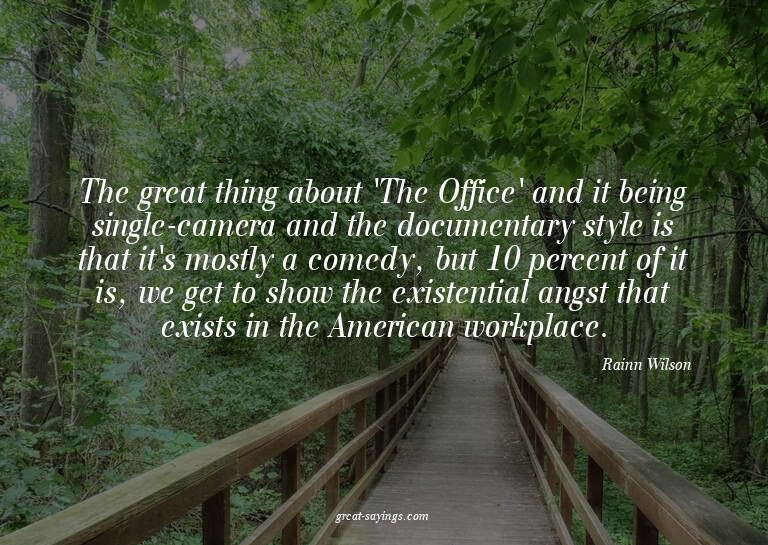 The great thing about 'The Office' and it being single-