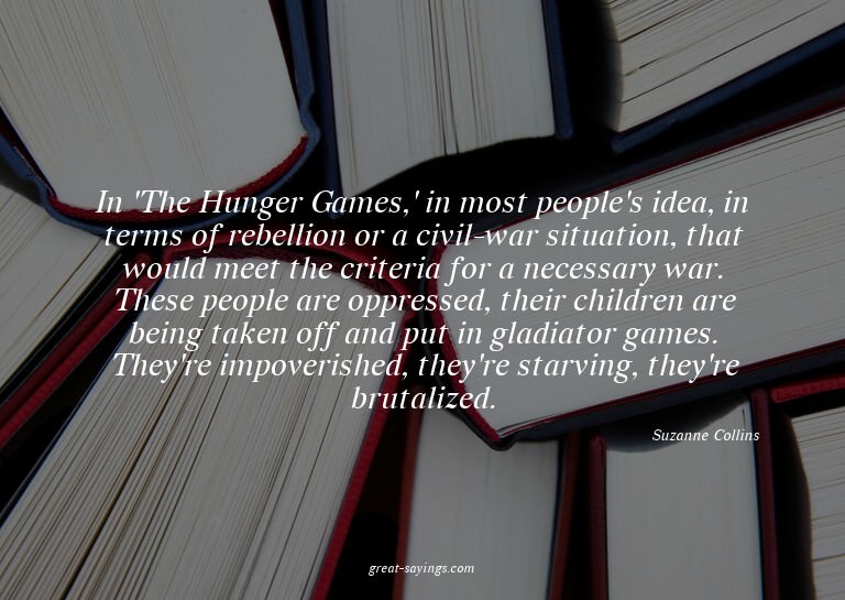 In 'The Hunger Games,' in most people's idea, in terms