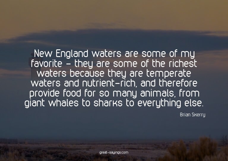 New England waters are some of my favorite - they are s