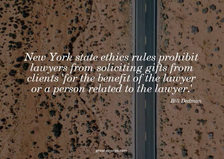 New York state ethics rules prohibit lawyers from solic