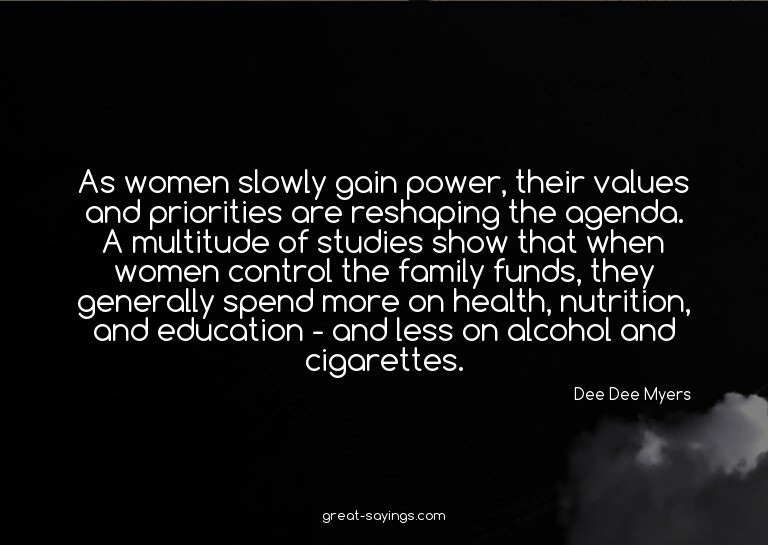 As women slowly gain power, their values and priorities