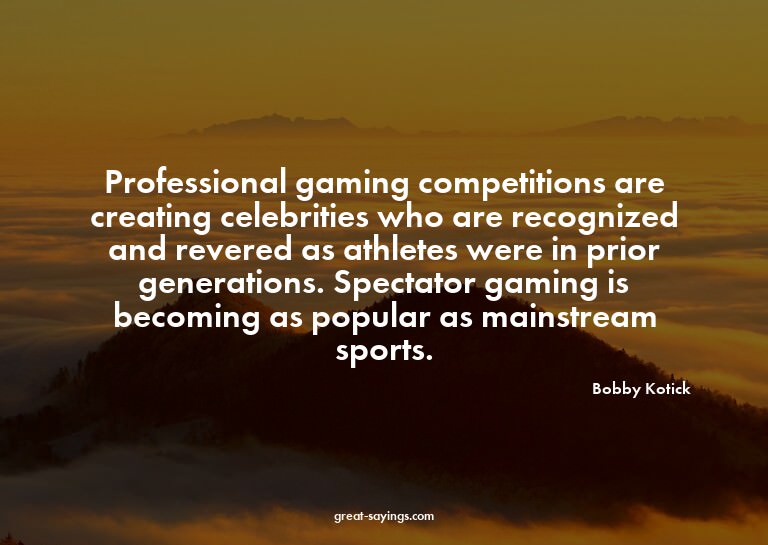 Professional gaming competitions are creating celebriti