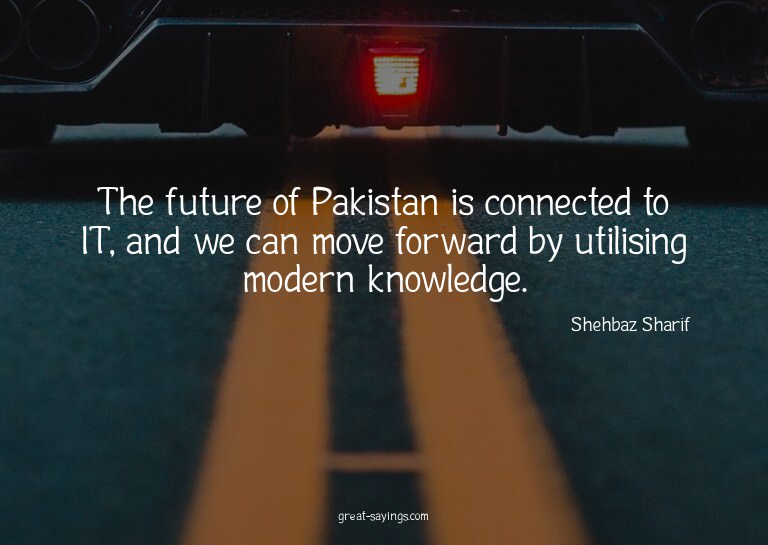 The future of Pakistan is connected to IT, and we can m