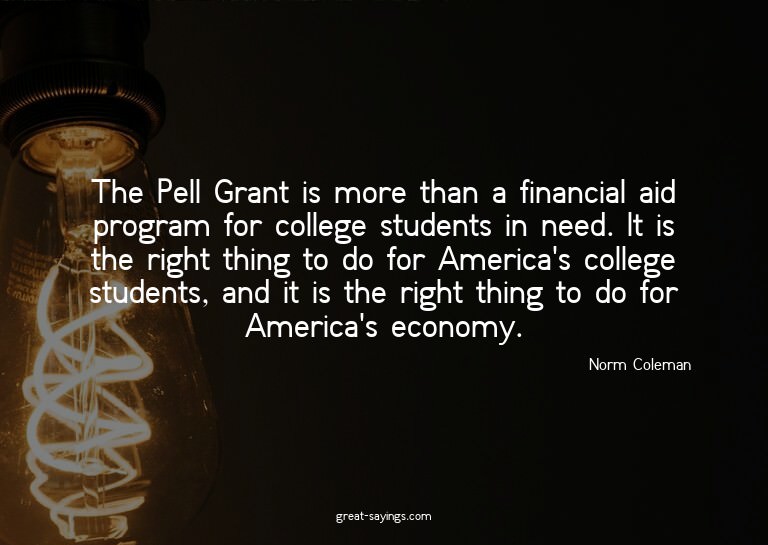 The Pell Grant is more than a financial aid program for