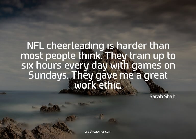 NFL cheerleading is harder than most people think. They