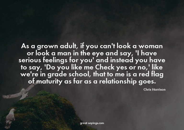 As a grown adult, if you can't look a woman or look a m