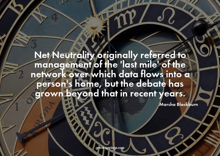 Net Neutrality originally referred to management of the