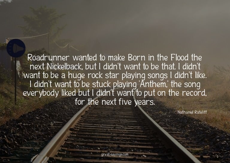 Roadrunner wanted to make Born in the Flood the next Ni