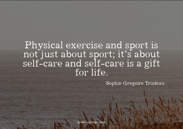 Physical exercise and sport is not just about sport; it