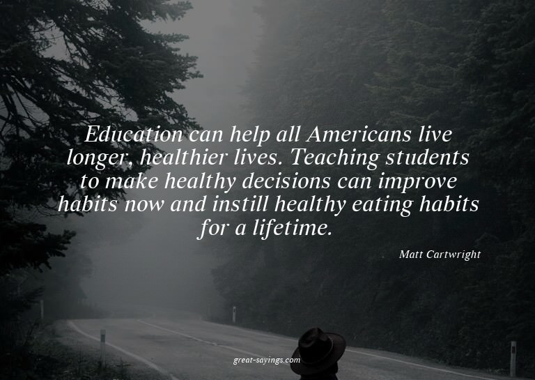 Education can help all Americans live longer, healthier