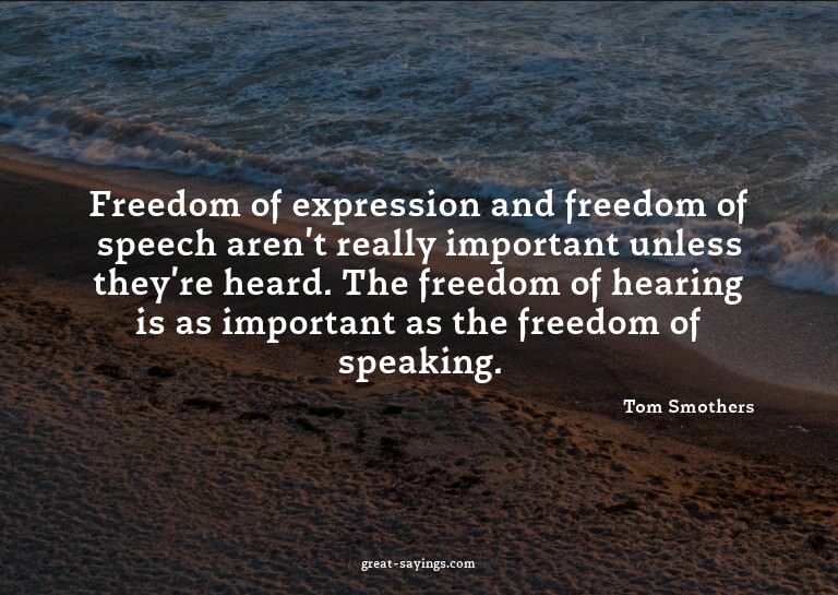 Freedom of expression and freedom of speech aren't real