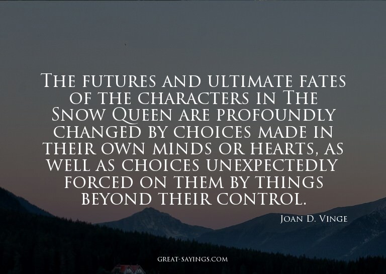 The futures and ultimate fates of the characters in The