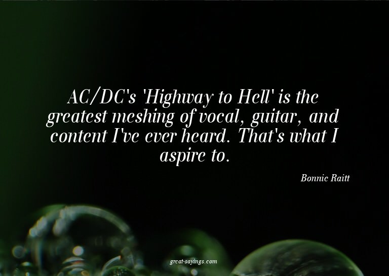 AC/DC's 'Highway to Hell' is the greatest meshing of vo