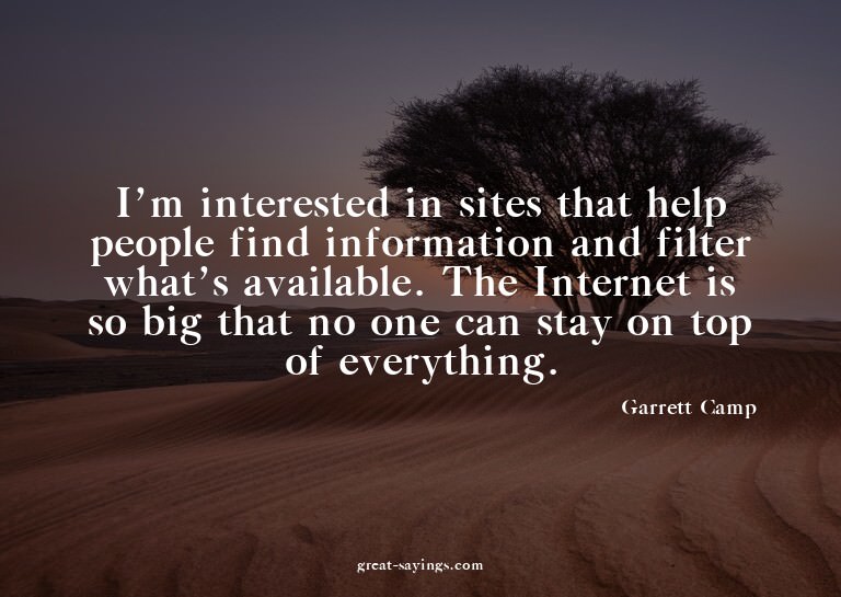 I'm interested in sites that help people find informati