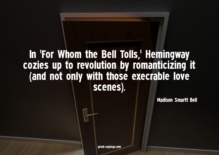 In 'For Whom the Bell Tolls,' Hemingway cozies up to re