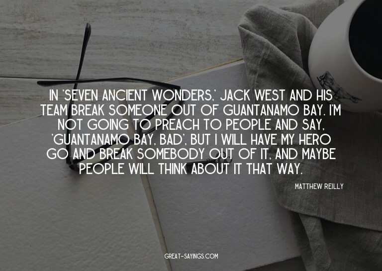 In 'Seven Ancient Wonders,' Jack West and his team brea