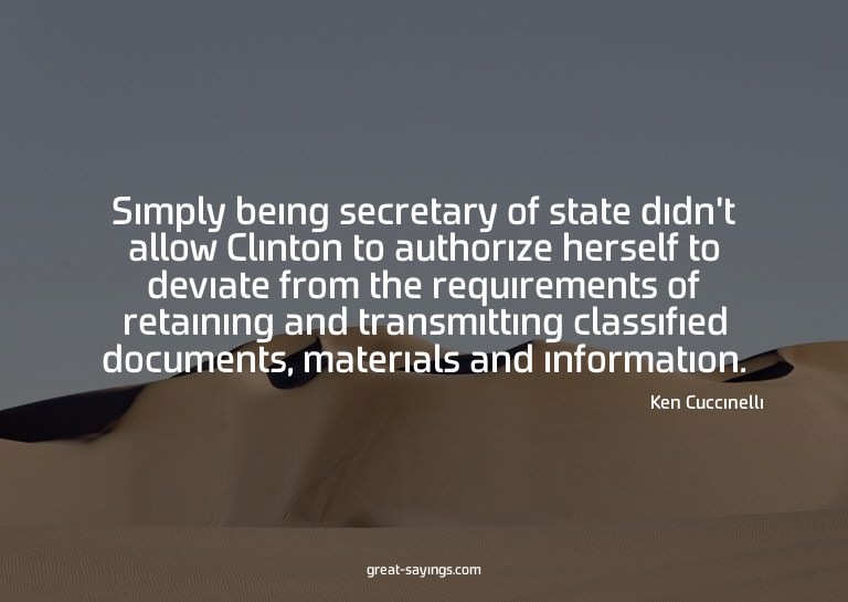 Simply being secretary of state didn't allow Clinton to