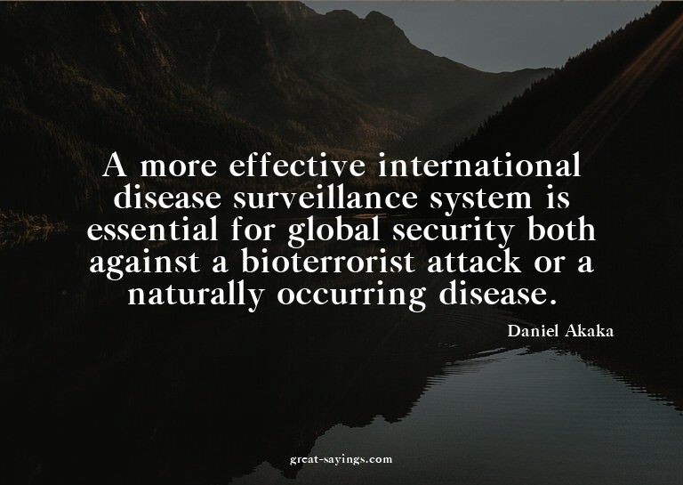 A more effective international disease surveillance sys