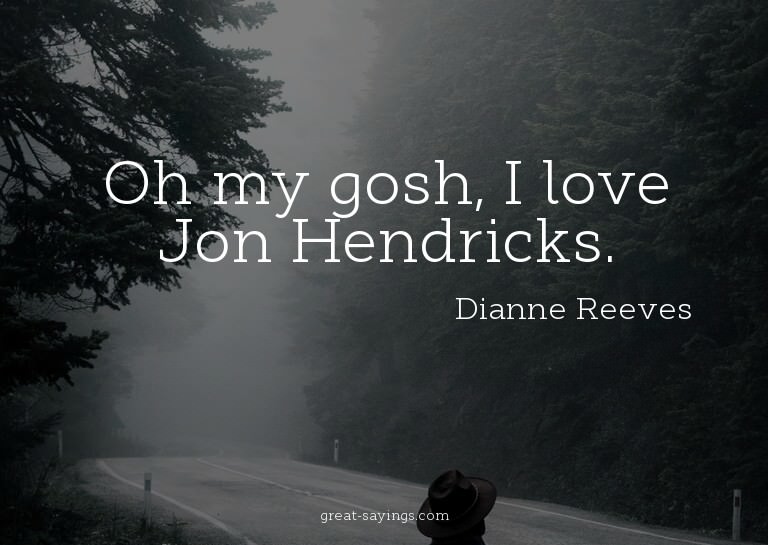 Oh my gosh, I love Jon Hendricks.

