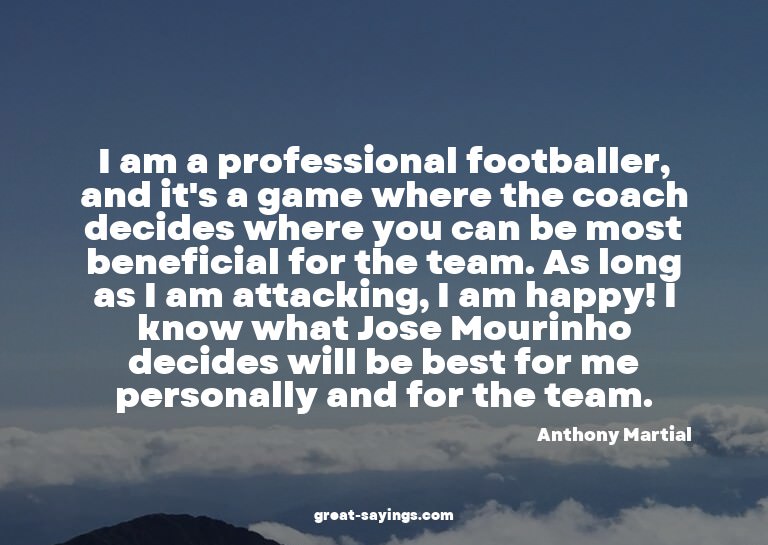 I am a professional footballer, and it's a game where t
