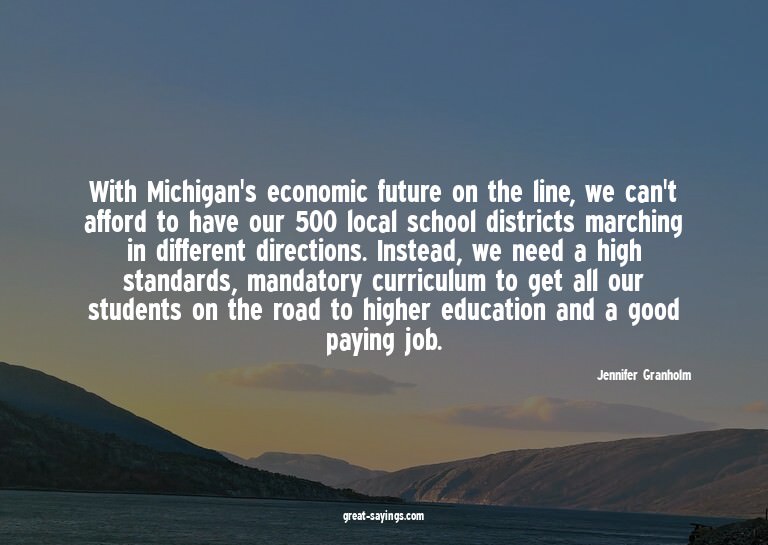 With Michigan's economic future on the line, we can't a