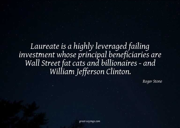 Laureate is a highly leveraged failing investment whose