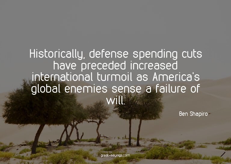Historically, defense spending cuts have preceded incre
