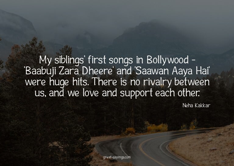 My siblings' first songs in Bollywood - 'Baabuji Zara D