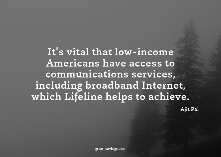 It's vital that low-income Americans have access to com