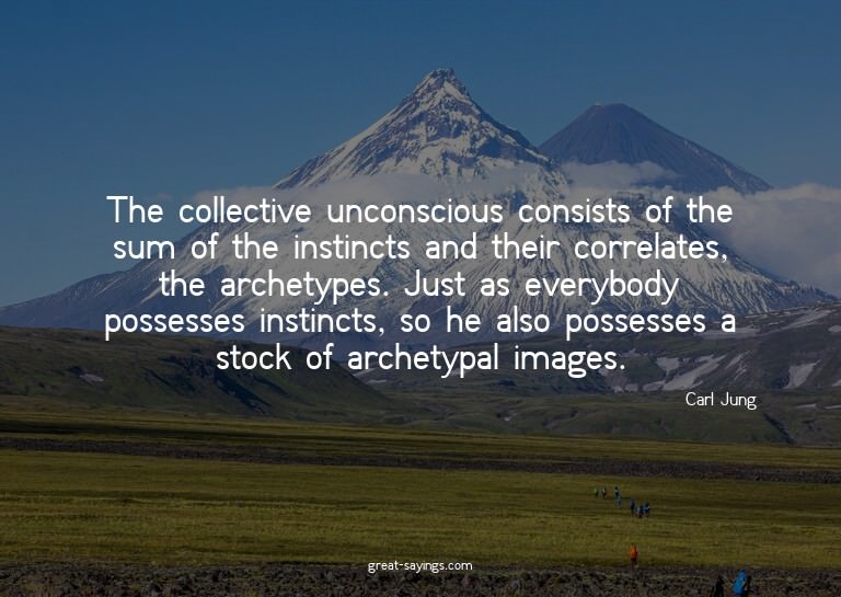 The collective unconscious consists of the sum of the i