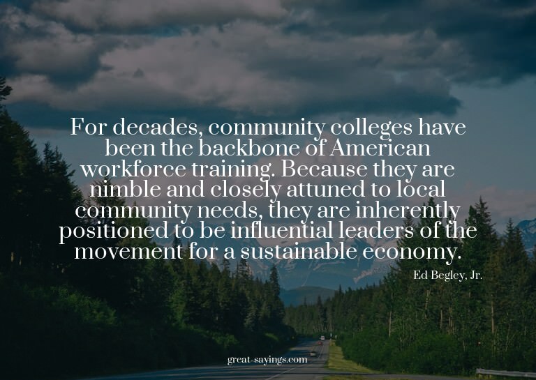 For decades, community colleges have been the backbone