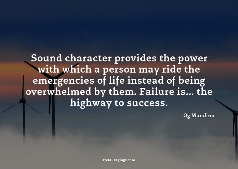 Sound character provides the power with which a person