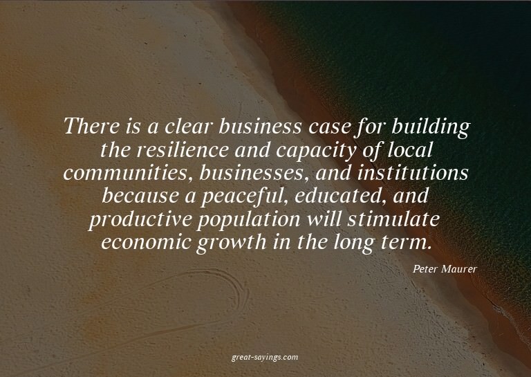 There is a clear business case for building the resilie