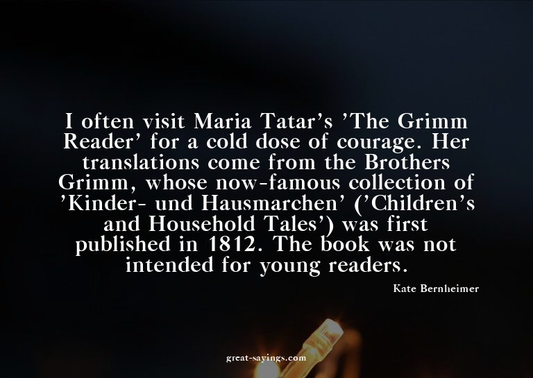 I often visit Maria Tatar's 'The Grimm Reader' for a co