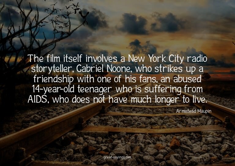 The film itself involves a New York City radio storytel