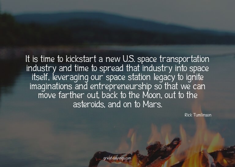 It is time to kickstart a new U.S. space transportation