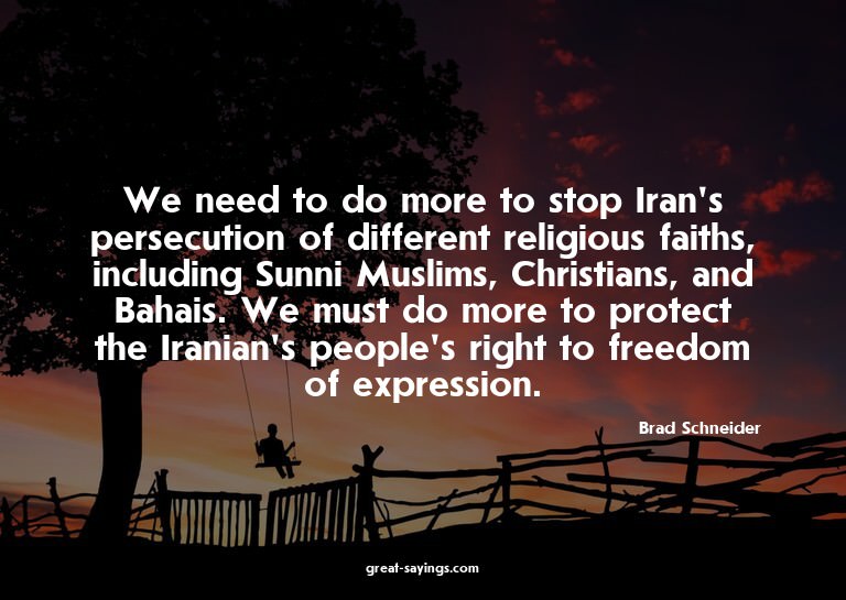 We need to do more to stop Iran's persecution of differ
