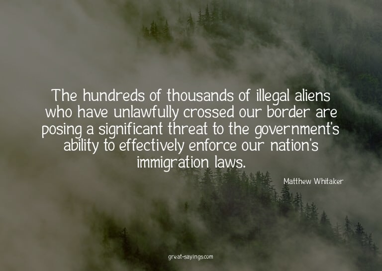 The hundreds of thousands of illegal aliens who have un