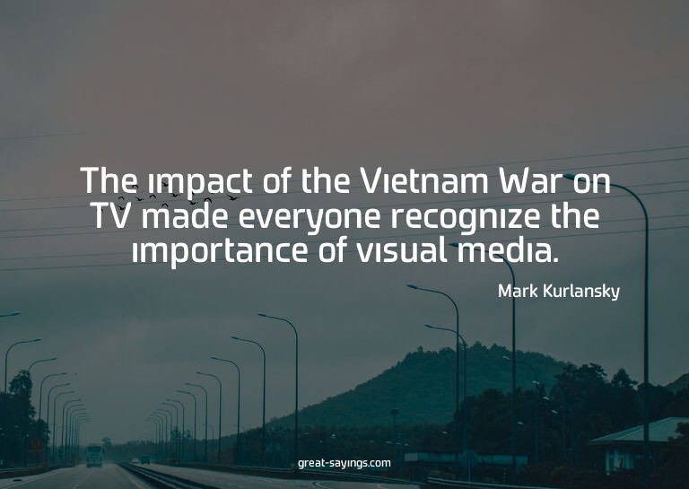 The impact of the Vietnam War on TV made everyone recog