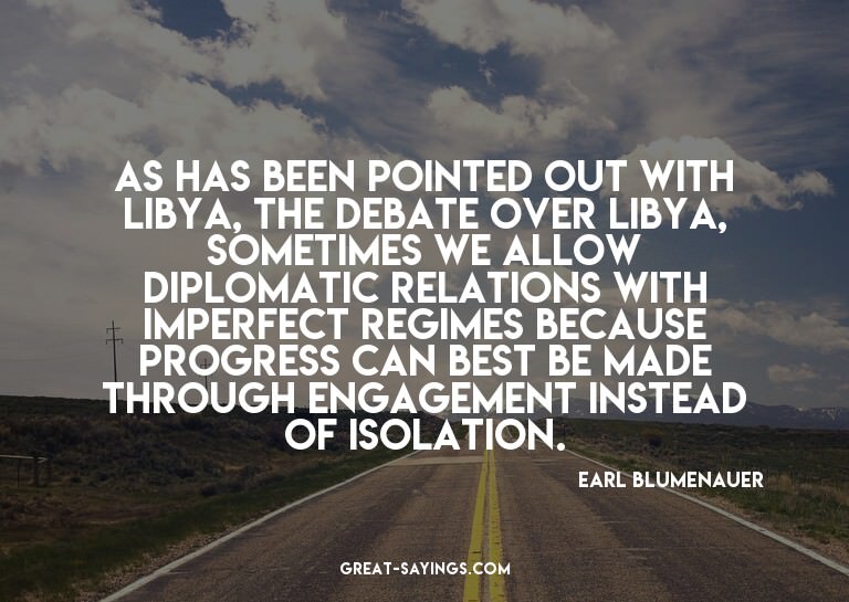 As has been pointed out with Libya, the debate over Lib