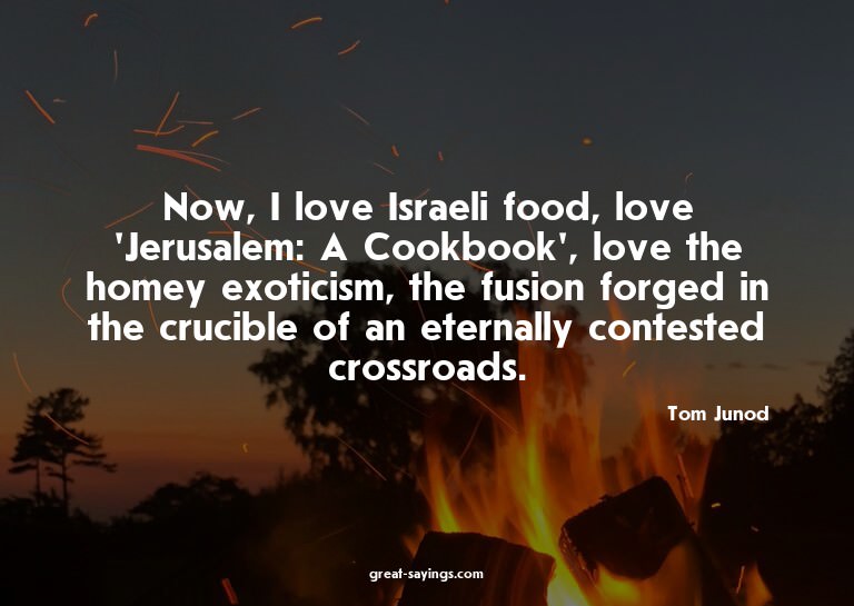 Now, I love Israeli food, love 'Jerusalem: A Cookbook',